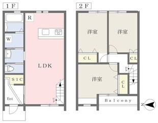 カシータ福原の物件間取画像